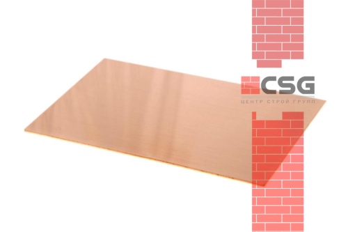 Лист медный 1х600х1500 мяг, марка М2