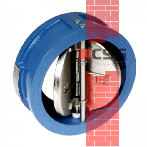Клапан обратный чуг двухстворчатый Ду500 Ру16 межфл створки чугун, DN 500