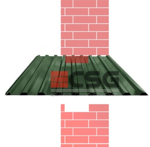 Профнастил окрашенный  С20 0,4 мм 1100(1150)х2000 мм RAL 6005 зеленый мох