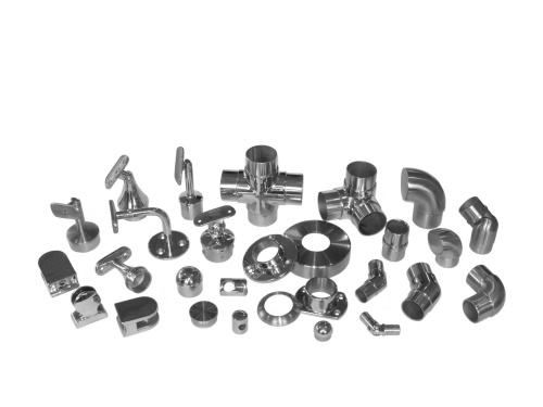 Соединение поручня со стойкой 90° AISI 201 50.8x50.8 зеркало